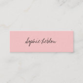 Carte De Visite Mini Simple Calligraphie Elegant Blush Consultant (Devant)