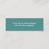 Carte De Visite Mini Simple Compact Par Serveur (Dos)