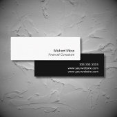 Carte De Visite Mini Simple consultant noir blanc