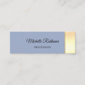 Carte De Visite Mini Simple Denim Blue Metallic (Devant)