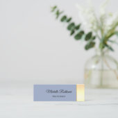 Carte De Visite Mini Simple Denim Blue Metallic (Debout devant)