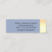 Carte De Visite Mini Simple Denim Blue Metallic (Dos)