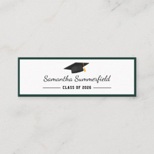 Carte De Visite Mini Simple Diplôme 2026 Nom de Script Minimaliste