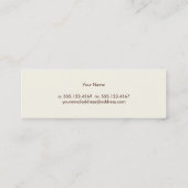 Carte De Visite Mini Simple Elegant Brown cuir look professionnel (Dos)
