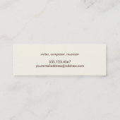 Carte De Visite Mini Simple Elegant Brown Suede Look Gentleman's (Dos)