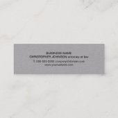 Carte De Visite Mini Simple Elegant Grey Noir Consultant Réseau (Dos)