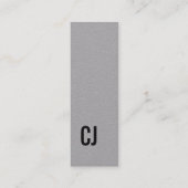 Carte De Visite Mini Simple Elegant Grey Noir Consultant Réseau (Devant)