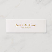 Carte De Visite Mini Simple et chaleureux blanc élégant professionnel (Devant)