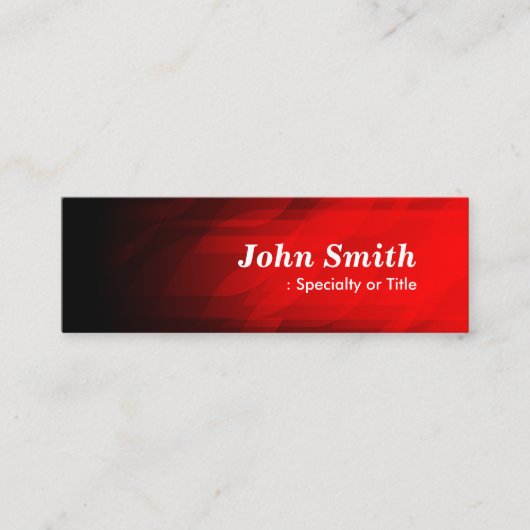 Carte De Visite Mini Simple et moderne rouge foncé (Devant)