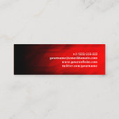 Carte De Visite Mini Simple et moderne rouge foncé (Dos)