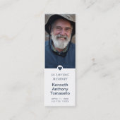 Carte De Visite Mini Simple Funeral Memorial Prayer Photo Bookmark Card (Devant)