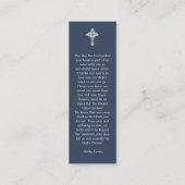 Carte De Visite Mini Simple Funeral Memorial Prayer Photo Bookmark Card (Dos)