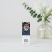 Carte De Visite Mini Simple Funeral Memorial Prayer Photo Bookmark Card (Debout devant)