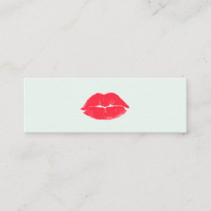 Carte De Visite Mini Simple maquillage Artiste Baiser Lips Beauté Salon