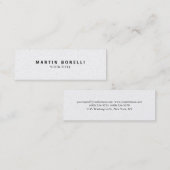 Carte De Visite Mini Simple mince professionnel moderne (Devant / Derrière)