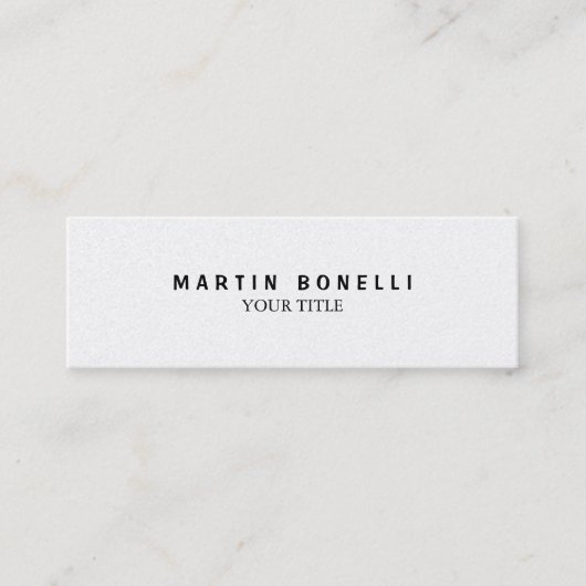 Carte De Visite Mini Simple mince professionnel moderne (Devant)