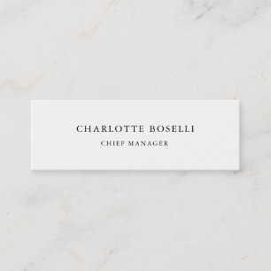 Carte De Visite Mini Simple minimaliste élégant classique professionnel