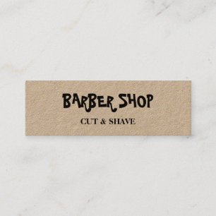 Carte De Visite Mini Simple minimaliste Kraft Barber Shop