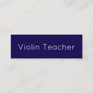 Carte De Visite Mini Simple minimaliste violon enseignant classique ble