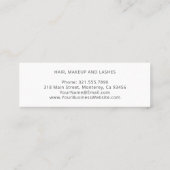 Carte De Visite Mini Simple Modern Beauty Salon Blush Pink Elegant (Dos)