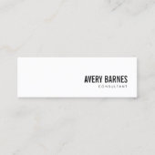 Carte De Visite Mini Simple moderne blanc professionnel (Devant)