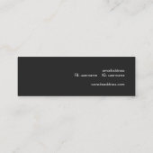 Carte De Visite Mini Simple moderne blanc professionnel (Dos)