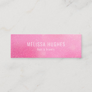 Carte De Visite Mini Simple Moderne Candy Rose Pailleté