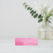 Carte De Visite Mini Simple Moderne Candy Rose Pailleté (Debout devant)