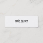 Carte De Visite Mini Simple moderne et audacieux noir et blanc (Devant)