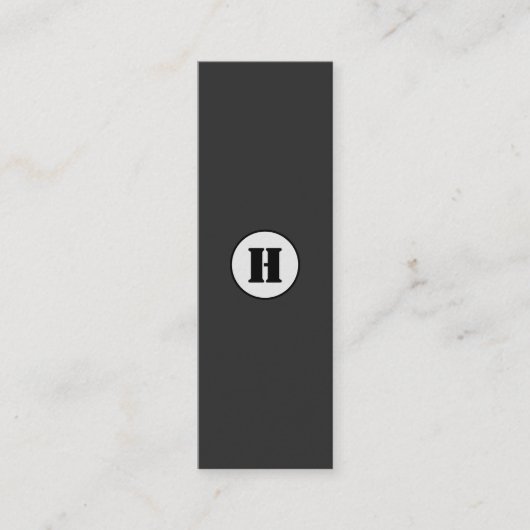 CARTE DE VISITE MINI SIMPLE MODERNE MODERNE MONOGRAM ÉLÉGANT CHIC STYLE (Devant)