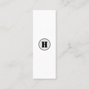 CARTE DE VISITE MINI SIMPLE MODERNE MODERNE MONOGRAM ÉLÉGANT CHIC STYLE