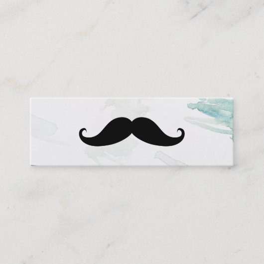Carte De Visite Mini Simple moderne Moustache Barber Shop Mini Entrepri (Devant)