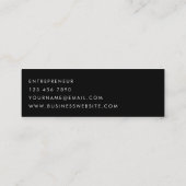 Carte De Visite Mini Simple moderne noir et blanc élégant (Dos)