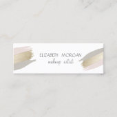 Carte De Visite Mini Simple moderne, pinceau à huile blanc (Devant)