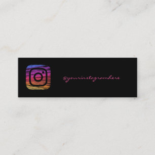 Carte De Visite Mini Simple Moderne Professionnel, Instagram Social Med