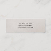 Carte De Visite Mini Simple noir et beige Gras Gris Gris Style (Dos)