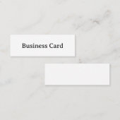 Carte De Visite Mini Simple Professionnel 3.0" x 1.0" (Devant / Derrière)