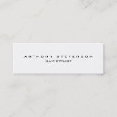 Carte De Visite Mini Simple, professionnel, coiffure blanche Mini (Devant)