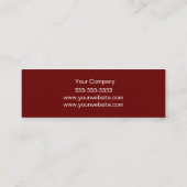 Carte De Visite Mini Simple Red Minimalist Education Consultant (Dos)