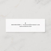 Carte De Visite Mini Simple Script Hello (Dos)