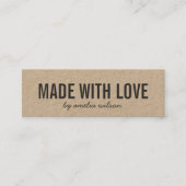 Carte De Visite Mini Simple stylish Rustic Fabriqué avec Love Kraft (Devant)