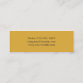 Carte De Visite Mini Simple Texture Cool Gris Or Maquilleur (Dos)