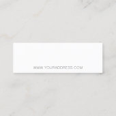 Carte De Visite Mini Simple Typographie Adresse 04. Police de script. (Dos)