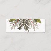 Carte De Visite Mini Site de Mariage botanique Muet RSVP (Dos)