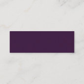 Carte De Visite Mini Site mariage Fleurs pourpres d'aubergine (Dos)