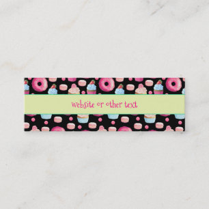 Carte De Visite Mini Site Web De Donuts Macarons Et Cupcake Motif