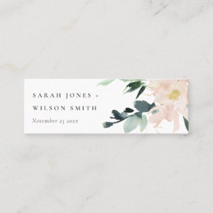 CARTE DE VISITE MINI SITE WEB DU MARIAGE SOFT BLUSH GOLD FLORAL WATERCO