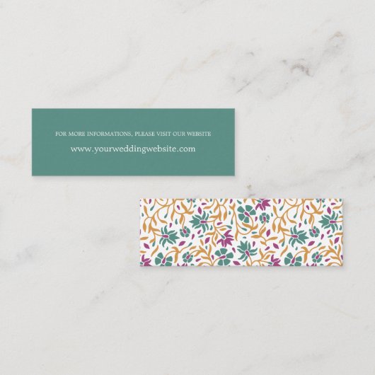 Carte De Visite Mini Site web en ligne de Jade verte (Devant / Derrière)