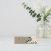 CARTE DE VISITE MINI SITE WEB MARIAGE RUSTIQUE BLUSH FLORAL BUNCH RSVP (Debout devant)