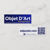 Carte De Visite Mini Site Web Objet D'Art (Devant / Derrière)